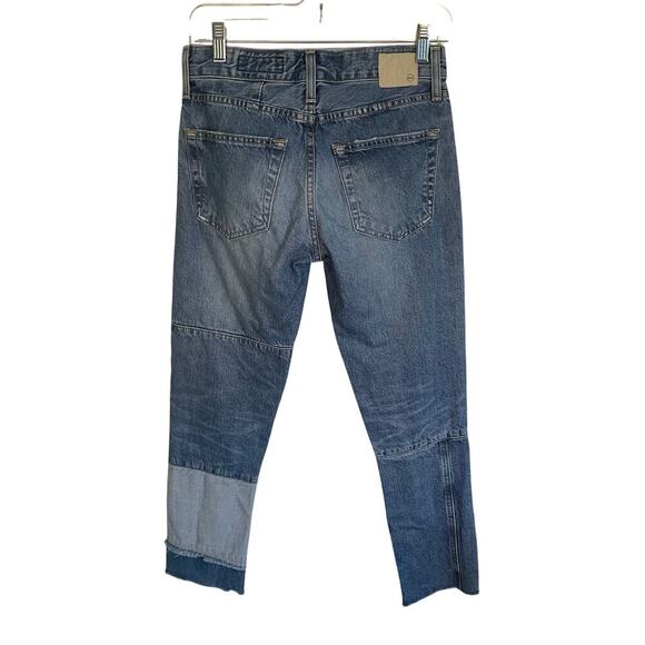 AG-ED Denim Jeans (Adriano Goldschmied) Ex-Boyfriend Slim Slouchy Patchwork 24" - Picture 7 of 9
